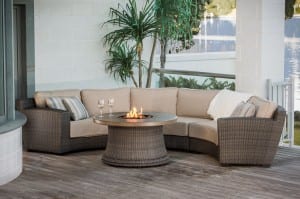 SanRafael Curved Sectional with Firepit